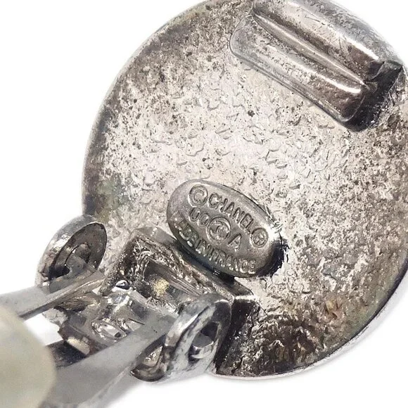 Chanel Button Clip-On Earrings Silver 00A 126452 - Picture 4 of 8